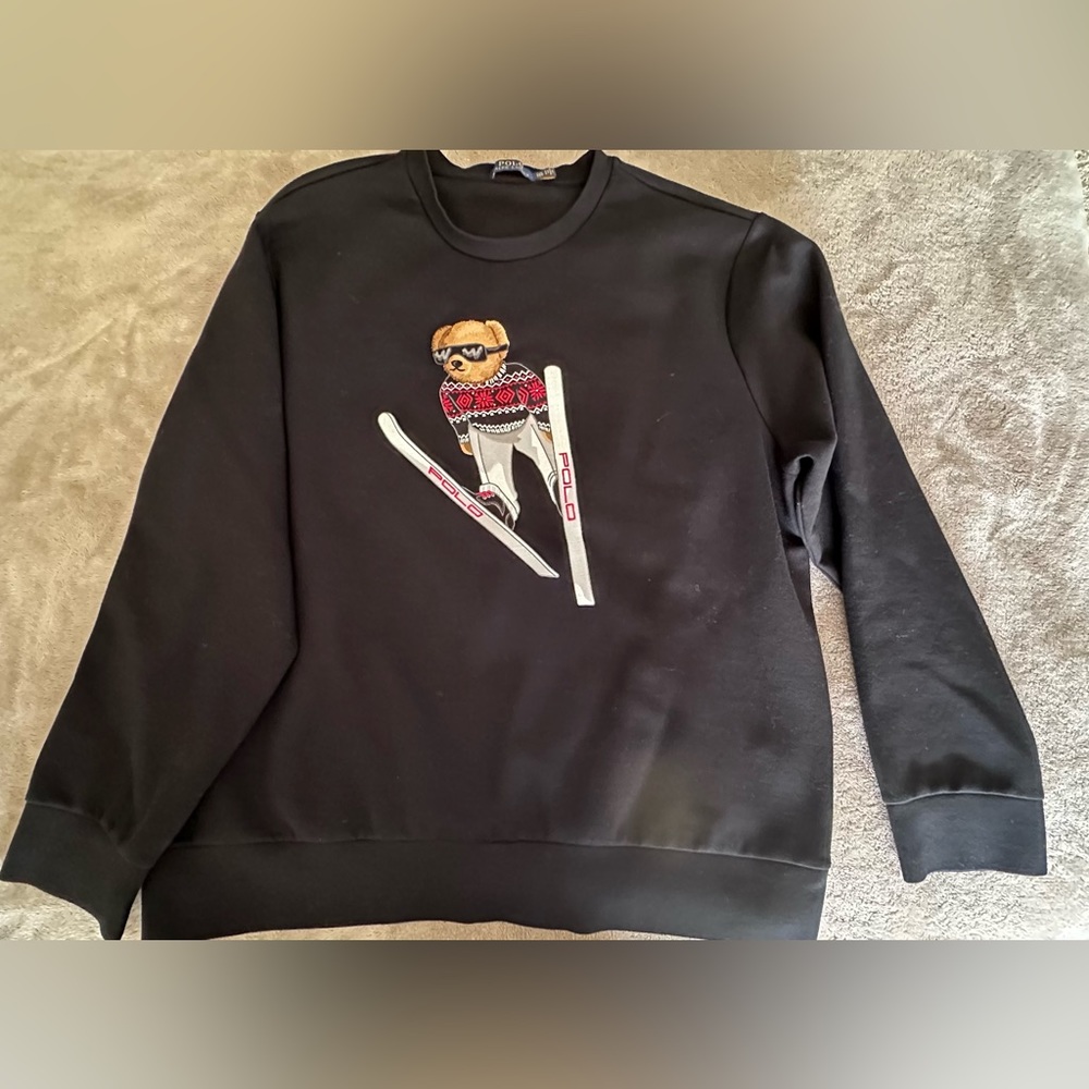 WOW!!👀POLORalph Lauren Ski Bear sweater. INCREDIBLE EMBROIDERY!